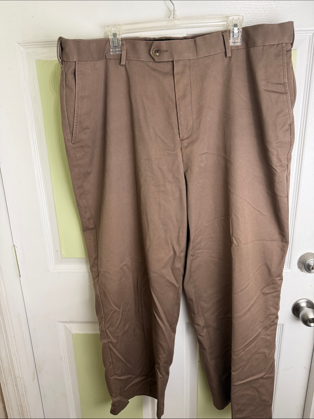 (0000) Croft & Barrow Taupe Chinos - Straight Leg, Size: 42 x 29